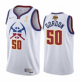 Men's Denver Nuggets #50 Aaron Gordon White 2023 Finals Earned Edition Stitched Basketball Jersey,baseball caps,new era cap wholesale,wholesale hats